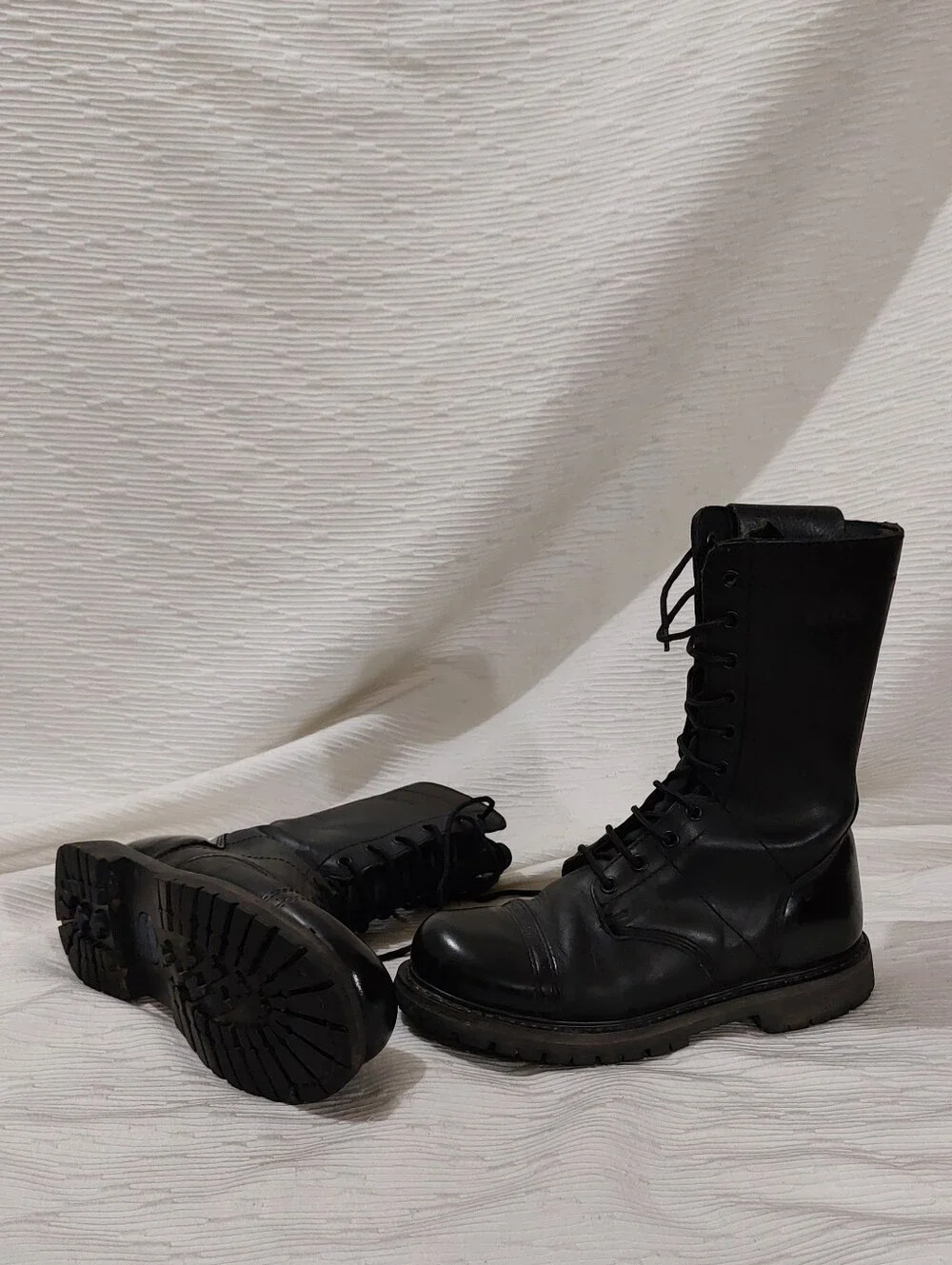 Bates Black Leather Lace-Up Tactical Boots Size 7